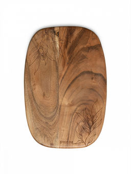 Доска сервировочная с узором 20x30x1,5 коричневый дерево акации