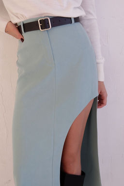 10706 Юбка с вырезом в цвете мята - Martichelli фото 13