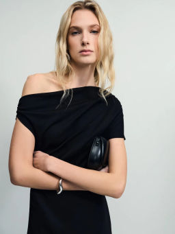 Асимметричное платье миди из вискозы / Zarina  фото 2