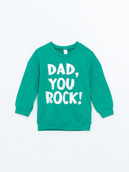 Bisiklet Yaka Uzun Kollu Bask?l? Erkek Bebek Sweatshirt 2li - Waikiki фото 2