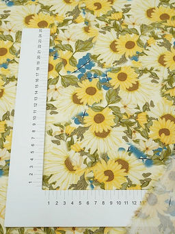 Штапель Премиум (Digital) Солнечный сад, ш.1.45м, вискоза-100%, 105гр/м.кв - Купава фото 10