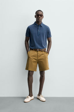 POLO PIQU? REGULAR FIT LAVADO / Azul