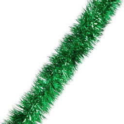 Цена за 10шт. Мишура "Сияющая роскошь" 2 м 10,5 см, Зеленый