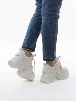 03-9E-1 LT. BEIGE Кроссовки женские (натуральная кожа, искусственная кожа) - Фабричный китай фото 3