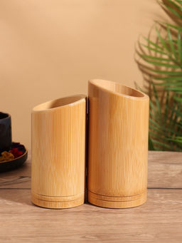 Подставка для столовых приборов, тройная 17 см, бамбук - Simaland фото 3