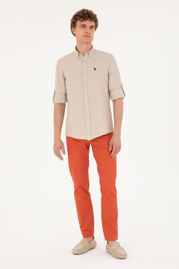 U. S. Polo Assn / Мужская рубашка с длинным рукавом Stone - U.s. polo assn фото 4