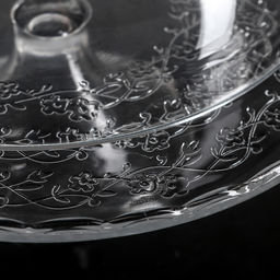 Подставка для торта Magistro «Цветочки», 29×23 см, на ножке, с крышкой-клош, стекло, прозрачная