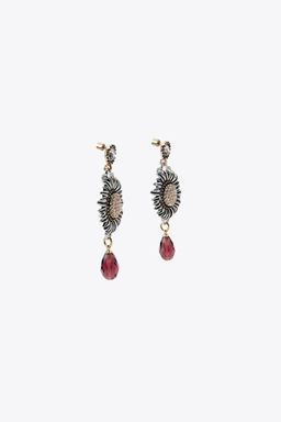 JEWEL BEAD FLOWER EARRINGS - Zara фото 3