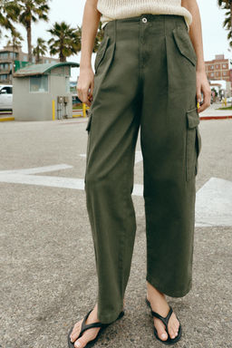PANTAL?N CARGO TIRO MEDIO / Khaki - Zara фото 2