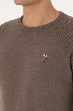 Erkek Regular Fit Bisiklet Yaka Vizon Kazak - U.s. polo assn фото 7