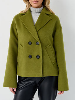 Пальто женское демисезонное 27332 (лайм ворсовый) - Kankan фото 5