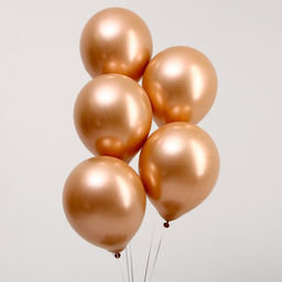 Воздушный шар латексный 12", хром, набор 100 шт., цвет мягкая бронза