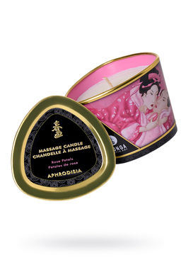 Массажное аромамасло в виде свечи Shunga Афродизия. Лепестки роз (Aphrodisia. Rose Petals), 170 мл