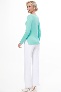 Блузка светло-бирюзовая с асимметричным низом - Dstrend фото 5