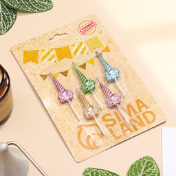 Свечи для торта Праздничные единороги, разноцветные, 5 шт. - Страна карнавалия фото 4