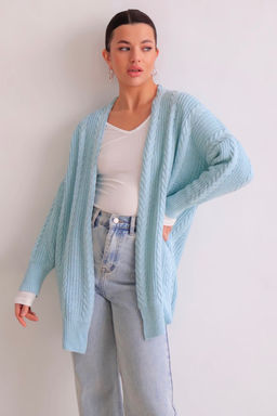 Martichelli Кардиган голубой с косами  фото 7