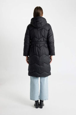 Водонепроницаемая узкая парка с капюшоном Relax Fit - Defacto фото 6