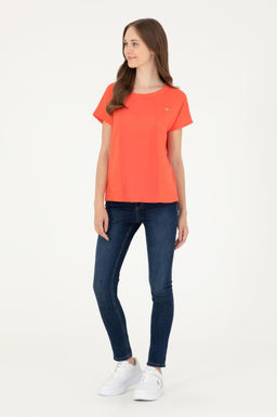 Женская футболка с цветком граната Неожиданная скидка в корзине - U.s. polo assn фото 4