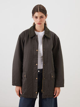 Kadife Yaka Kad?n Mont