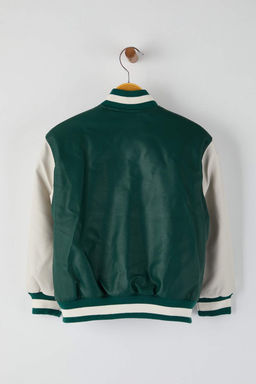 Koyu Yesil Regular Bomber Regular Unisex Cocuk Mont TKDAW26MO00000 - Trendyolmilla фото 4