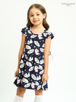 Платье Бабочка единороги синий - Sovalina фото 15