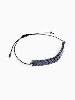 Цена за 12 шт. Браслет-оберег «Гематит» ассорти форм, серый