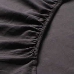 Простыня Этель 160*200*25 см, цв. темно-серый, жатый хлопок, 140 гр/м2, 100% хлопок  фото 2