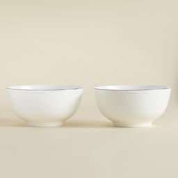 Салатники SL Home «Каскарон», 900 мл, d=16 см, набор 2 шт., костяной фарфор, белые