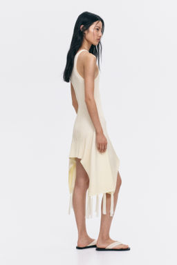 Vestido en punto acanalado con flecos - H&m фото 6