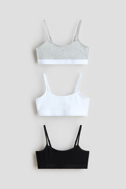 Pack de 3 crop tops de algod?n
