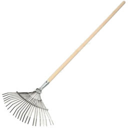 Грабли веерные пластинчатые большие пор. окр. 22 зуба с черенком