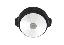 Жаровня 5л со стекл.крышкой Каменная Черный гранит арт.186550, НЕВА