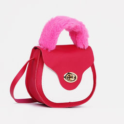 Сумка детская на застёжке, цвет малиновый