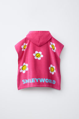 PONCHO TOALLA SMILEYWORLD ® / Fucsia - Zara фото 3