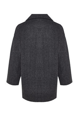 Trendyolmilla Gri Oversize Kaban TWOAW24KB00165 фото 13