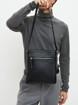 Мужская кожаная сумка Richet 1603LN 831 Черный