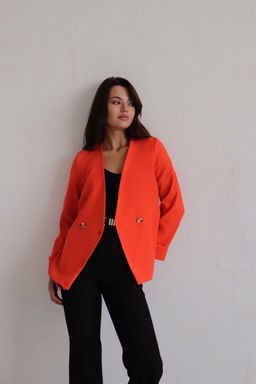 Двубортный жакет без лацканов - Martichelli фото 27