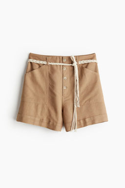 Pantalon corto cargo con cinturon de macrame - H&m фото 3