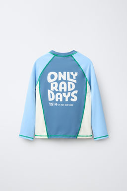 6-14 A?OS/ CAMISETA BA?O CONTRASTE LOGO / Azul
