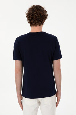 Erkek Regular Fit Bisiklet Yaka Lacivert Basic Ti__rt Sepette S_rpriz _ndirim - U.s. polo assn фото 12
