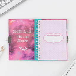 Анкета на замочке, в твердой обложке А6, 40 листов Мои секреты