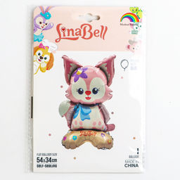 Цена за 2 шт. Воздушный шар фольгированный 23" «Лисёнок», на подставке, под воздух