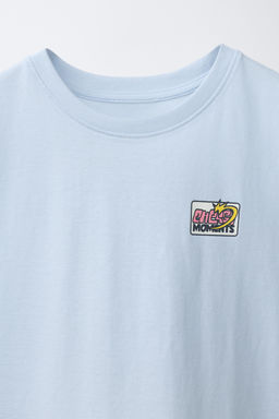 CAMISETA ESTAMPADO / Azul claro - Zara фото 3