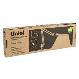 TLD-524 Black/8W/Светильник настольный на струбцине/LED/500Lm/4500K/Dimmer/Цвет-черный - Volpe фото 14