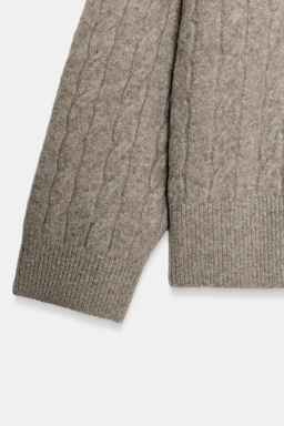 CABLE-KNIT POLO SWEATER - Zara фото 16