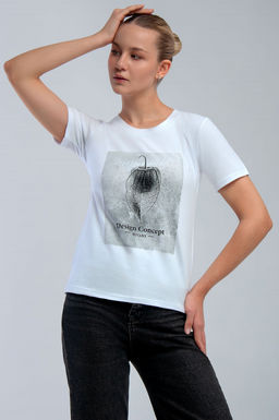 Арт. 3751 Футболка женская 42-50 (5 шт) Цвет:белый