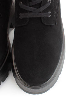 04-M3-1376 BLACK Ботинки зимние женские (натуральная замша, натуральный мех)