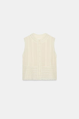 BLUSA PUNTILLA MANGA SISA ZW COLLECTION / Crudo - Zara фото 6