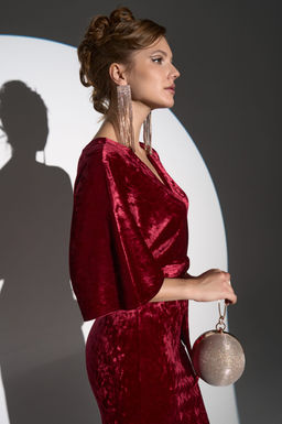 Платье Нимфа (Бордовый) - Эльза фото 19