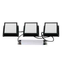 ULP-1010-20W/4000K IP54 GRILYATO OPAL BLACK KIT03 Светильники светодиодные потолочные встраиваемые, комплект из 3 штук. Белый свет (4000K). 2100Лм. Для ячеек 100x100мм. Корпус черный. В комплекте с и/п. ТМ Uniel